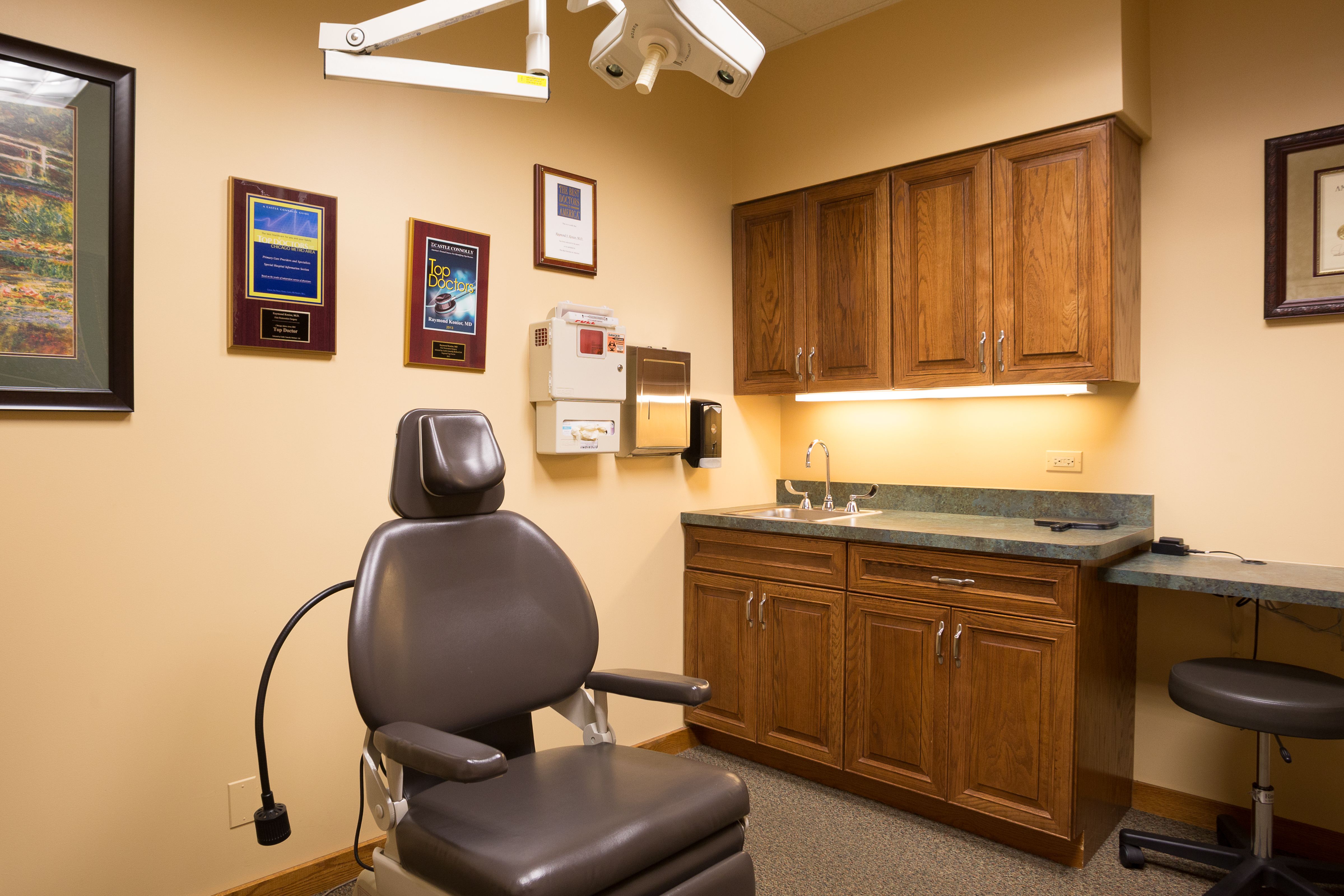 Interior of hair restoration office